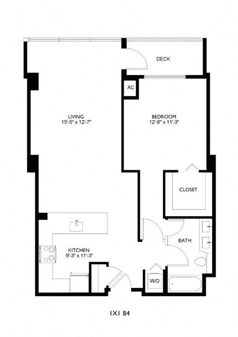 A black and white image of a floor plan for a home.